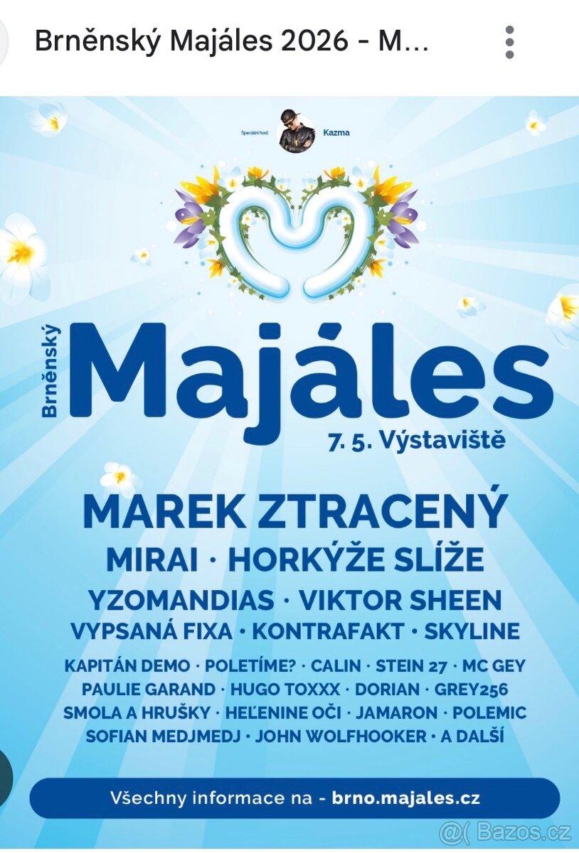 Majales Brno 8.5.2026 Klasické vstupenky