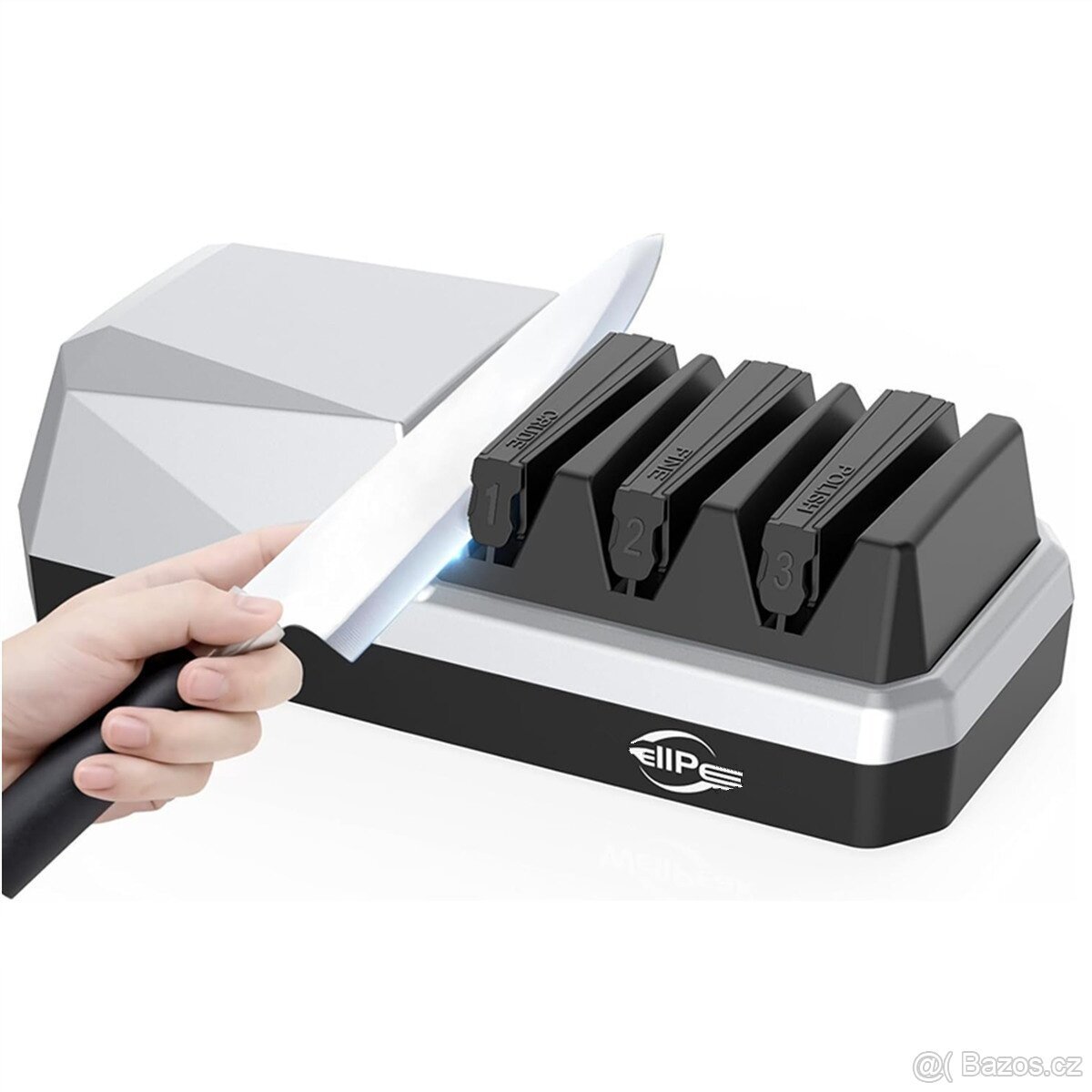 3stupňový elektrický brousek na nože - nový, včetně záruky