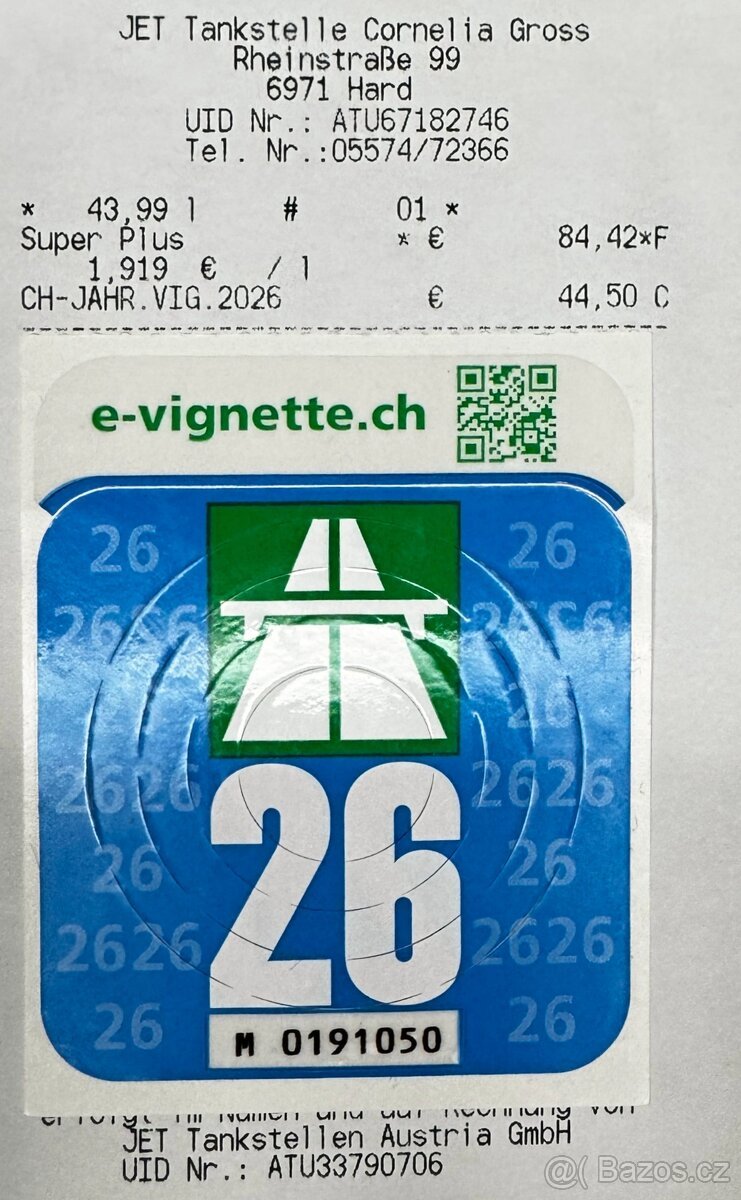 Švýcarská dálniční známka 2026