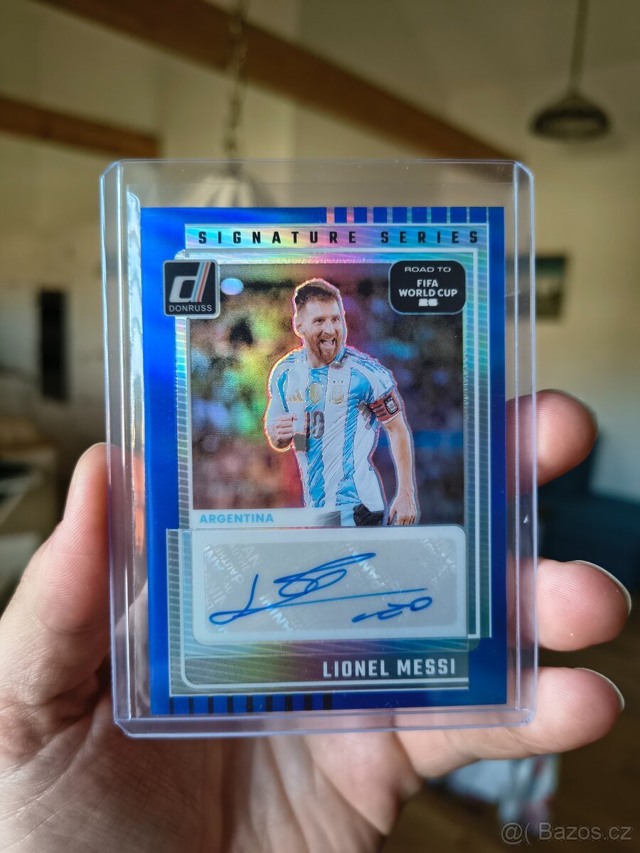 Lionel Messi - limitovaná karta s podpisem