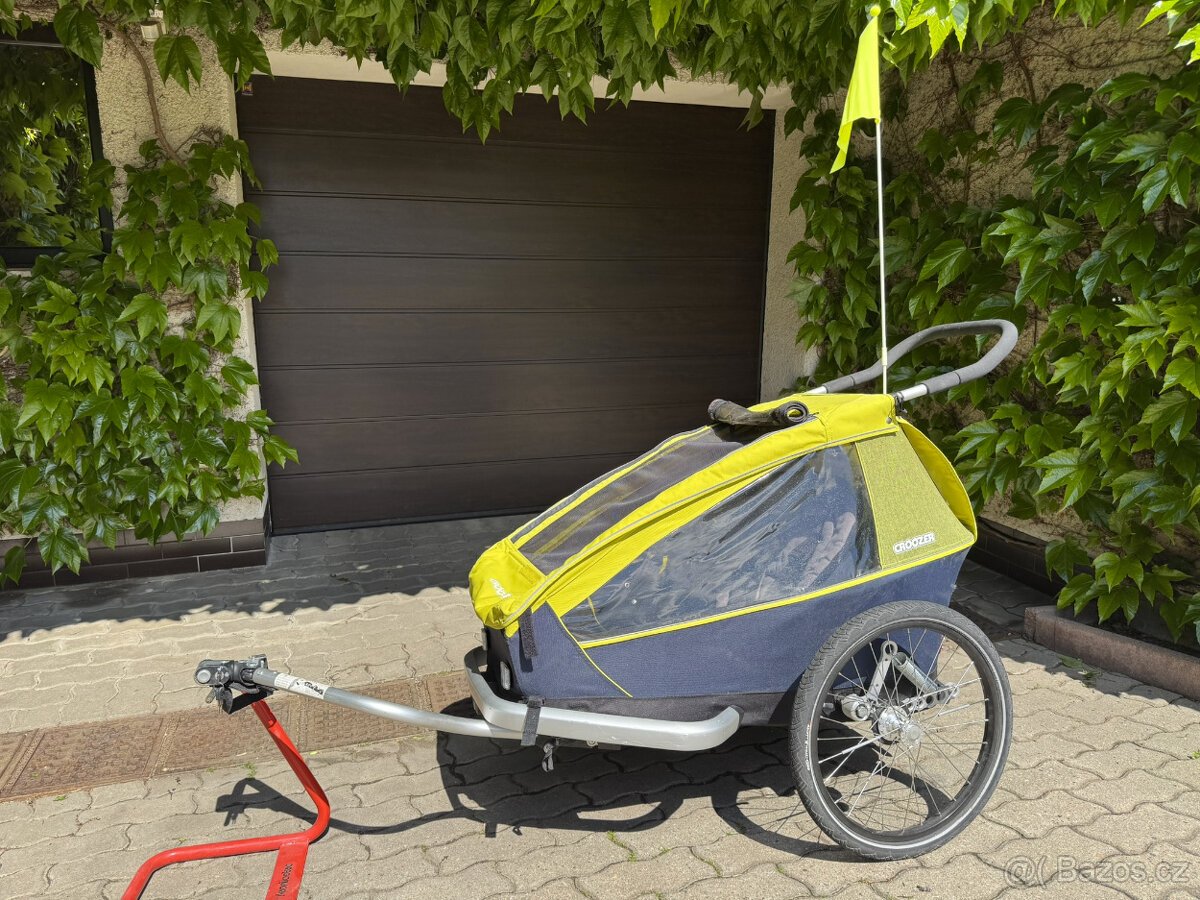 CROOZER KID FOR 1 vozík za kolo 3 v 1, odpružení, brzdy