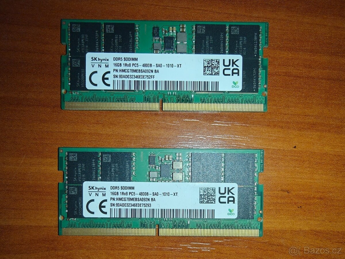 32GB SODIMM DDR5 RAM (2x16GB) - 4800MHz