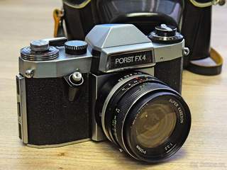Analog Porst FX 4 + šíro Super Varexon 3,5/28 mm - M42 závit