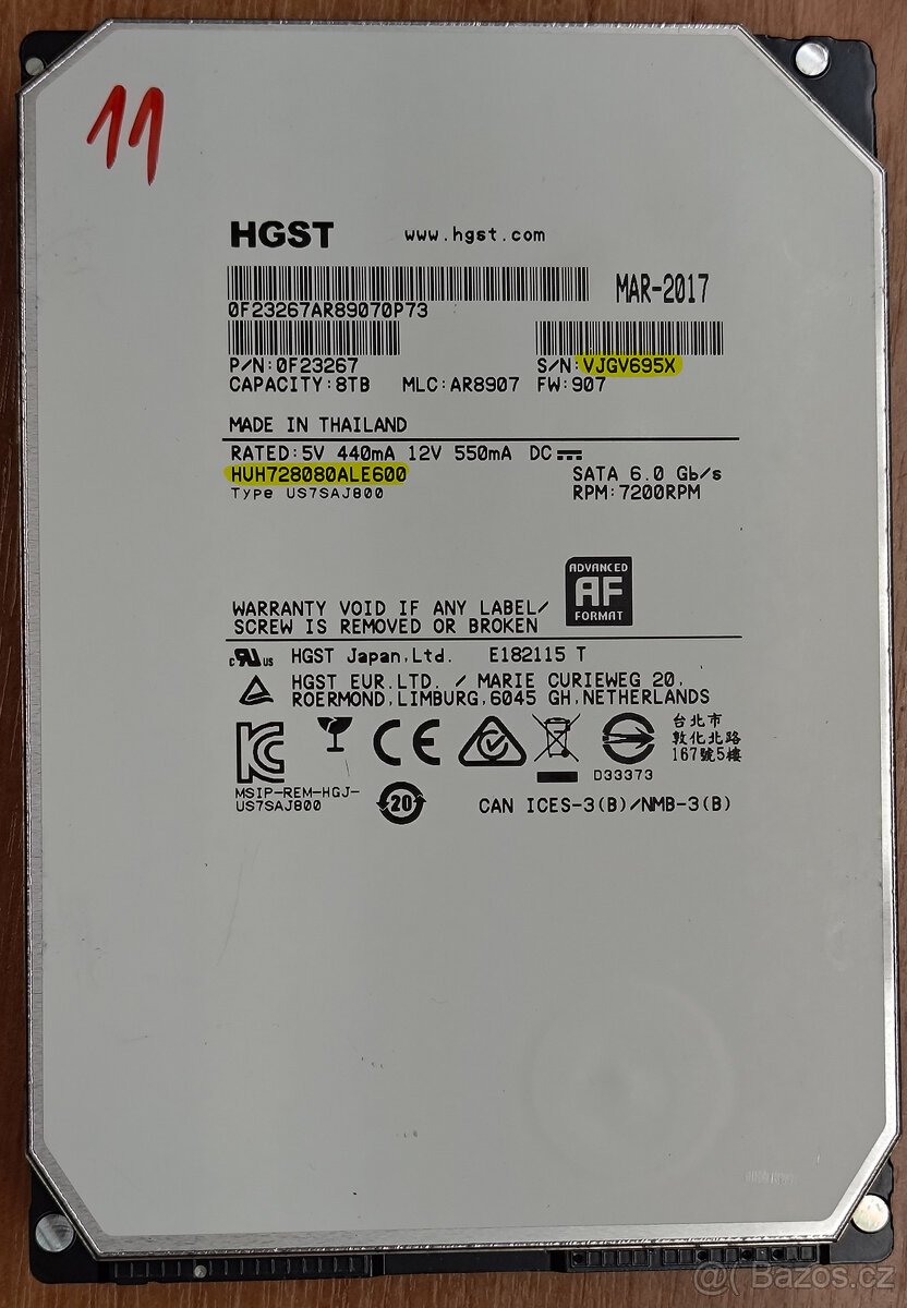 Hitachi Ultrastar He8 HDD 3,5" 8TB - HUH728080ALE600 #11