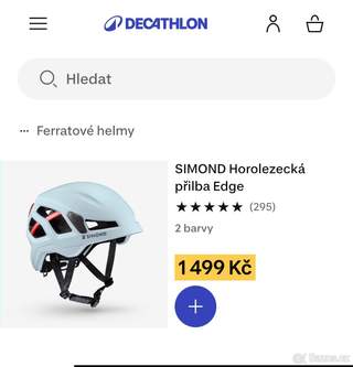 Helma na ferratu - nová velikost S