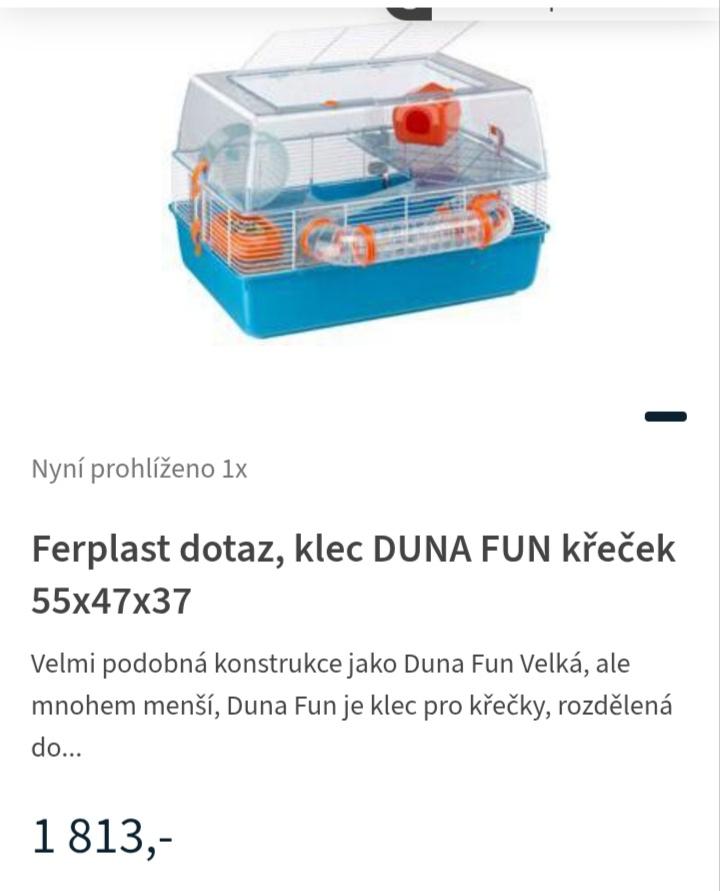 2x Klece s křečkem
