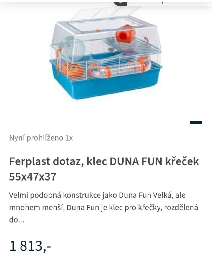 2x Klece s křečkem