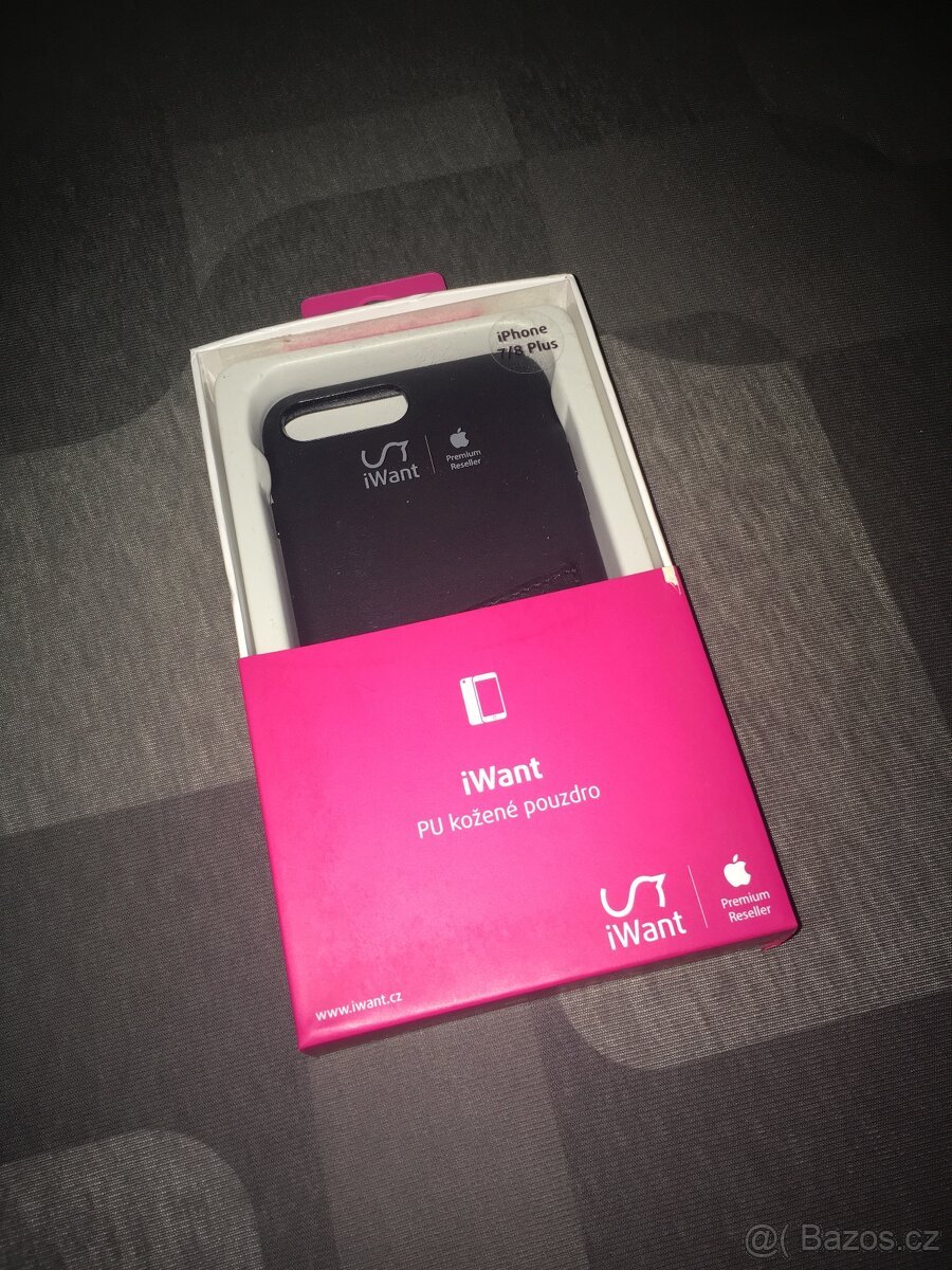 iWant kožený kryt Apple iPhone 7+ / 8+ - černý
