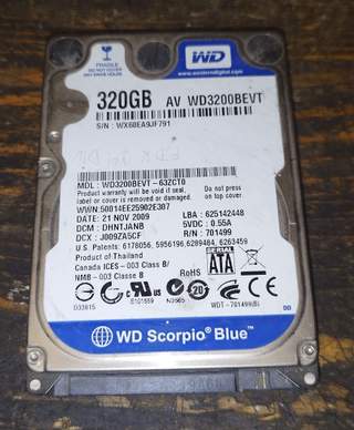 Disk do notebooku WD 320GB