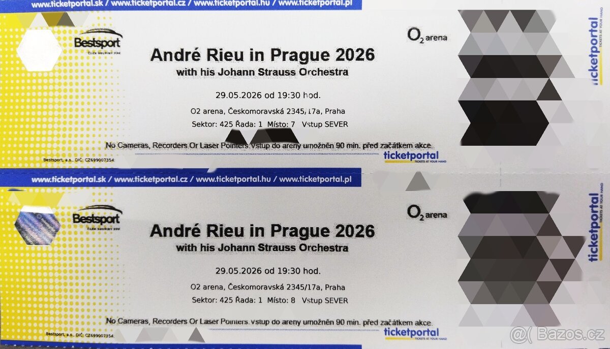 500 Kc/kus Andre Rieu: 1 Rada Horni Sezení 29.05.2026