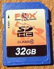SD karta 32 GB , Fox Cam , SD HC ,