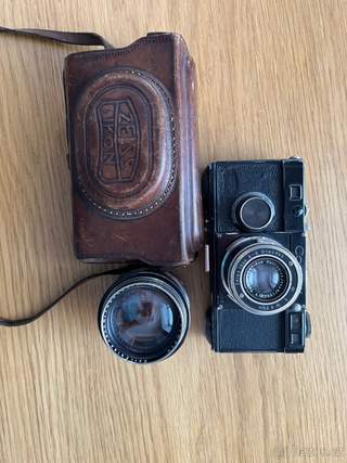 Contax Ia + Sonnar 8.5cm f2 + Tessar a obal