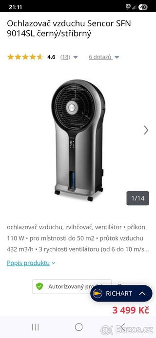 Ochlazovač vzduchu SENCOR