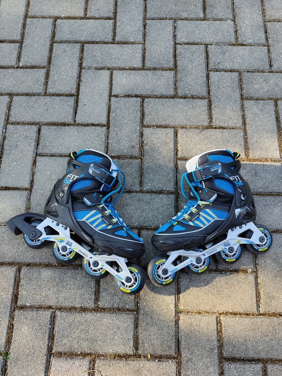 Prodám 2x juniorské rostoucí brusle OXELO (vel.35 - 41)