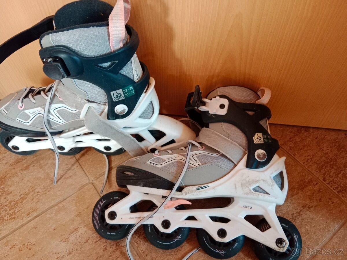 Dívčí rostoucí inline brusle