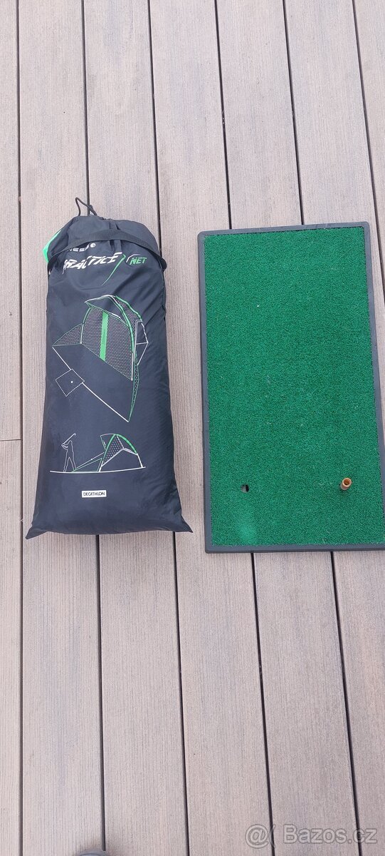 Golfová tréninková síť včetně tréninkové podložky INESIS