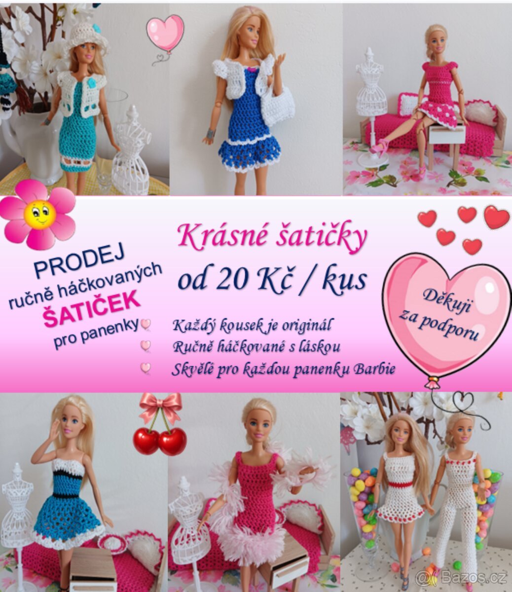 šatičky pro panenku Barbie