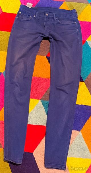 LEVIS 511 W32 L 34 PÁNSKÉ DENIM SLIM JEANS -KRÁSNÉ 😍💪🏽