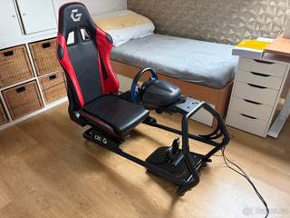 Závodní trenažer set Thrustmaster T150 a křeslo CZC