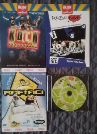 DVD České filmy(Snowboarďáci,Rafťáci,Rock podvraťáků,Rebelov