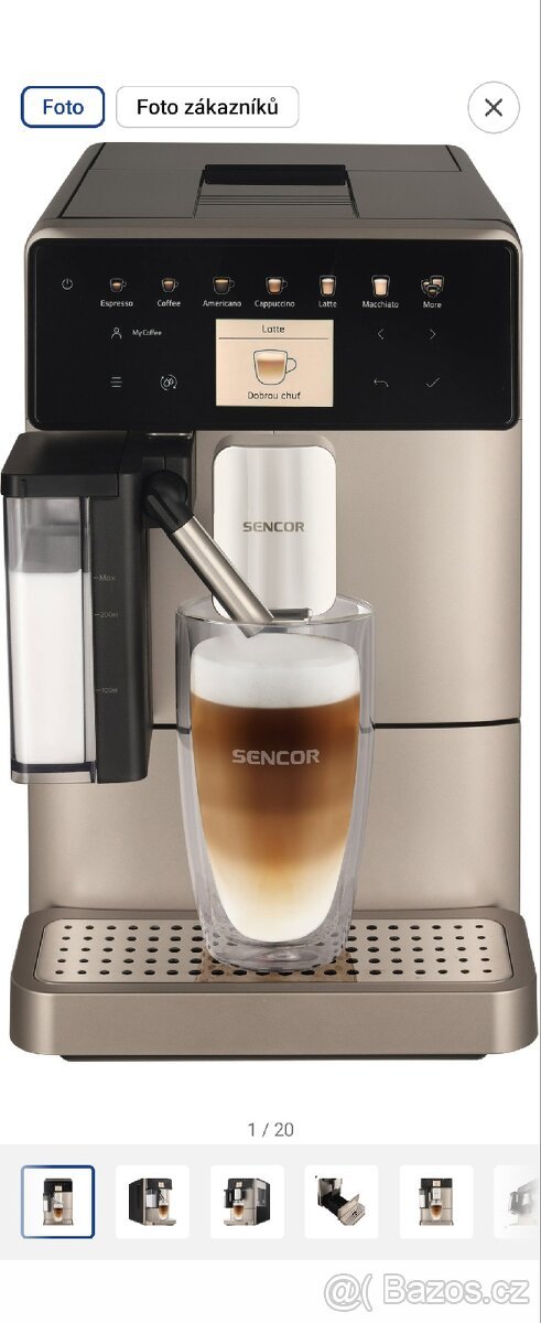 Automatický kávovar espresso Sencor