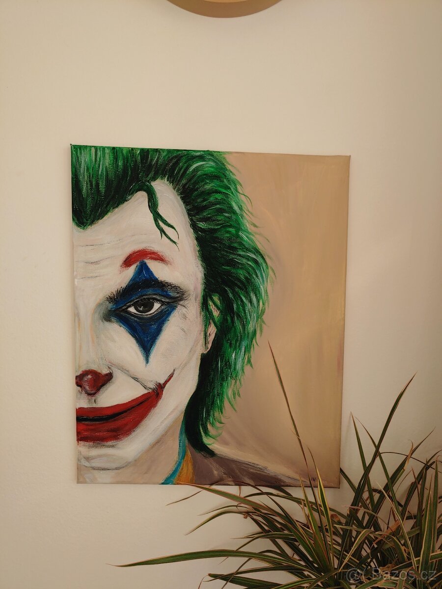 Joker ručně malovaný obraz na plátně