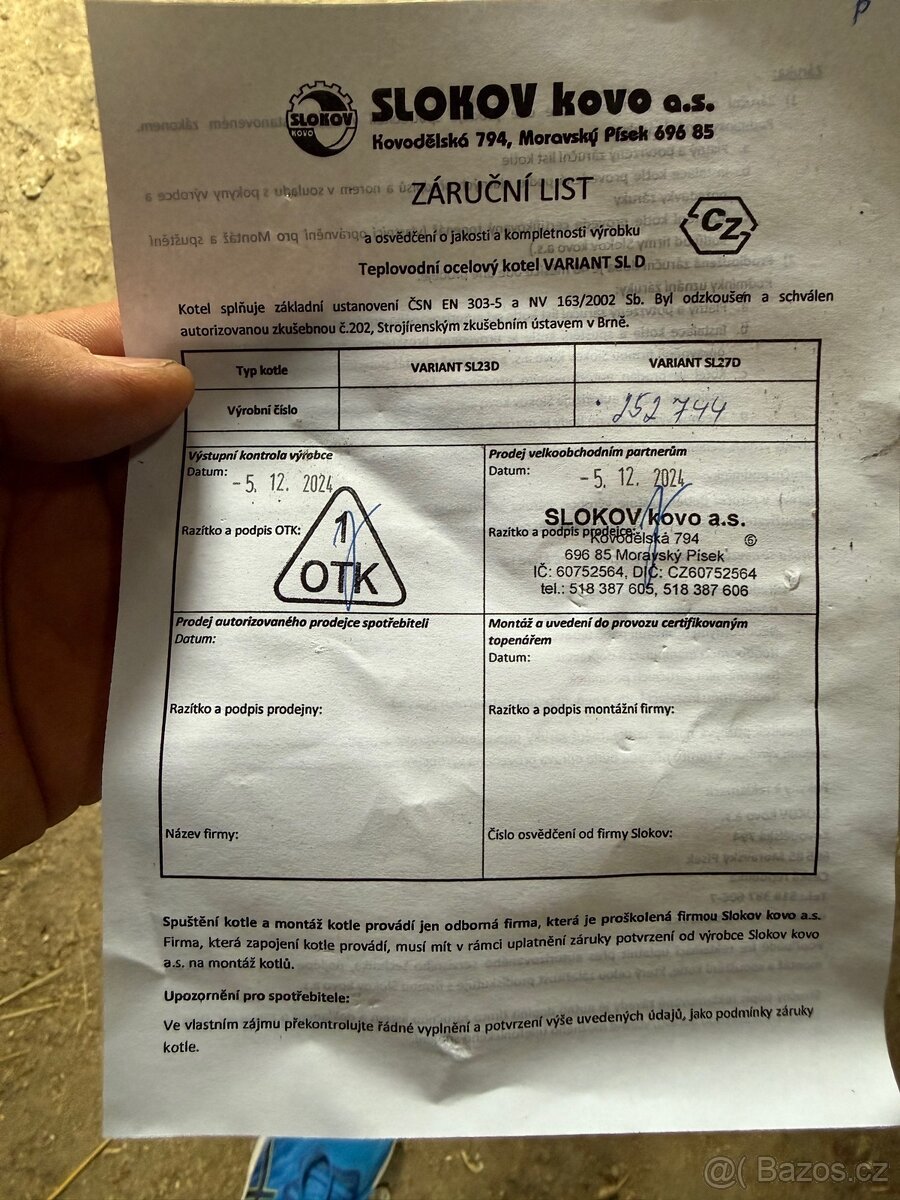 Kotel Slokov Variant SL 27D