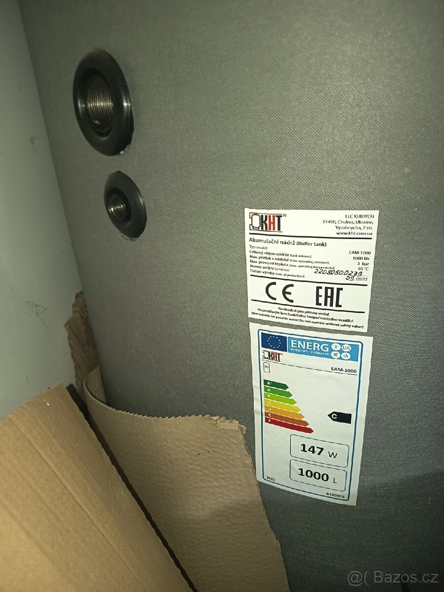 Akumulacni nadrz 1000l s izolaci