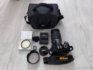 Nikon D3100 + AF-S Nikkor 18-105mm, filtry, clona, SD16GB