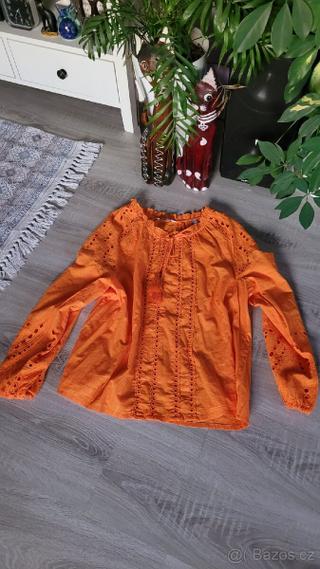 Oranžová tunika halenka vel.L