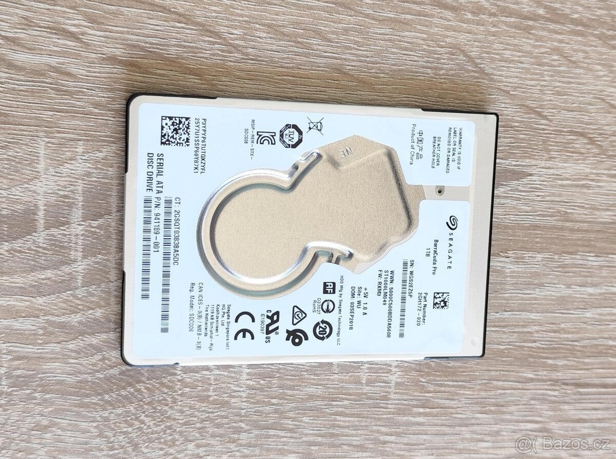 2,5" SATA HDD 1 TB (1000 GB) SEAGATE BarraCuda PRO