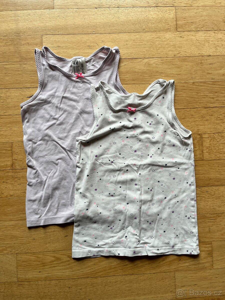 Dívčí košilka H&M, 2x, vel. 134-140