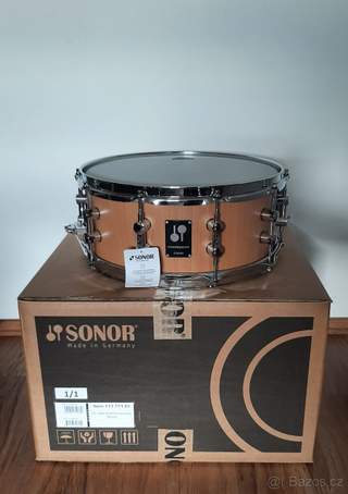 Prodám nový snare Sonor Kompressor Natural Beech 14" x 6"