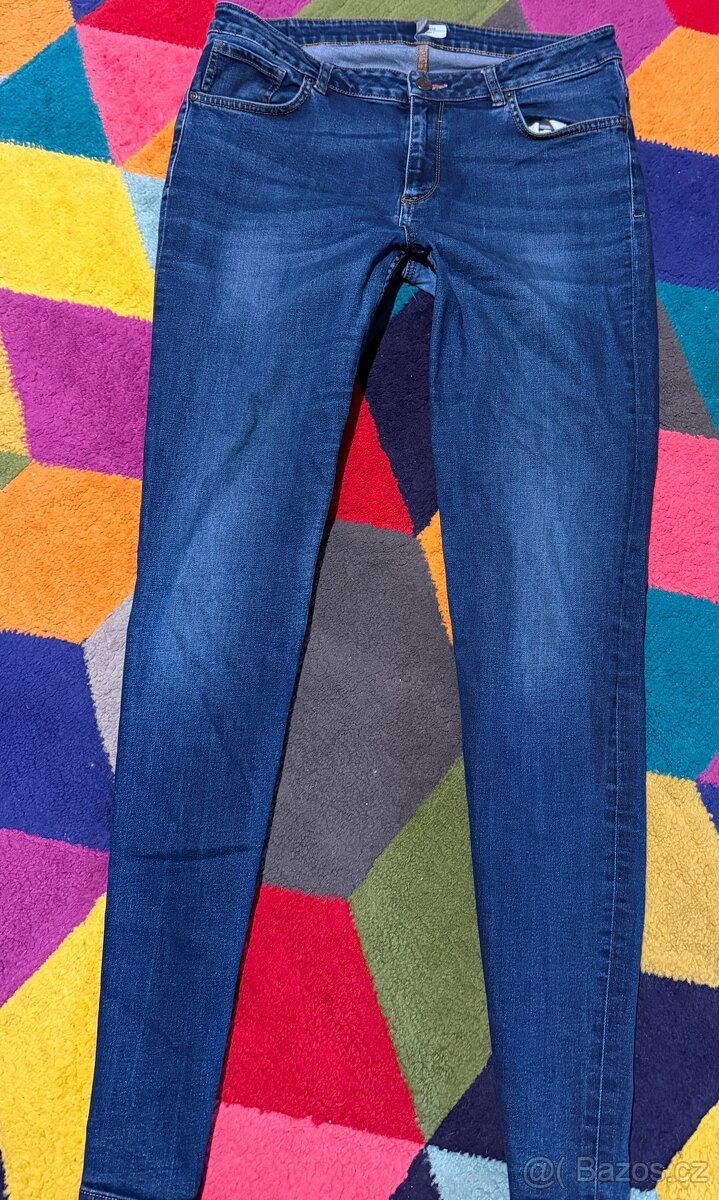 HIS DENIM SLIM STREČOVÉ PÁNSKÉ JEANS-RIFLE L -MODEL MONR