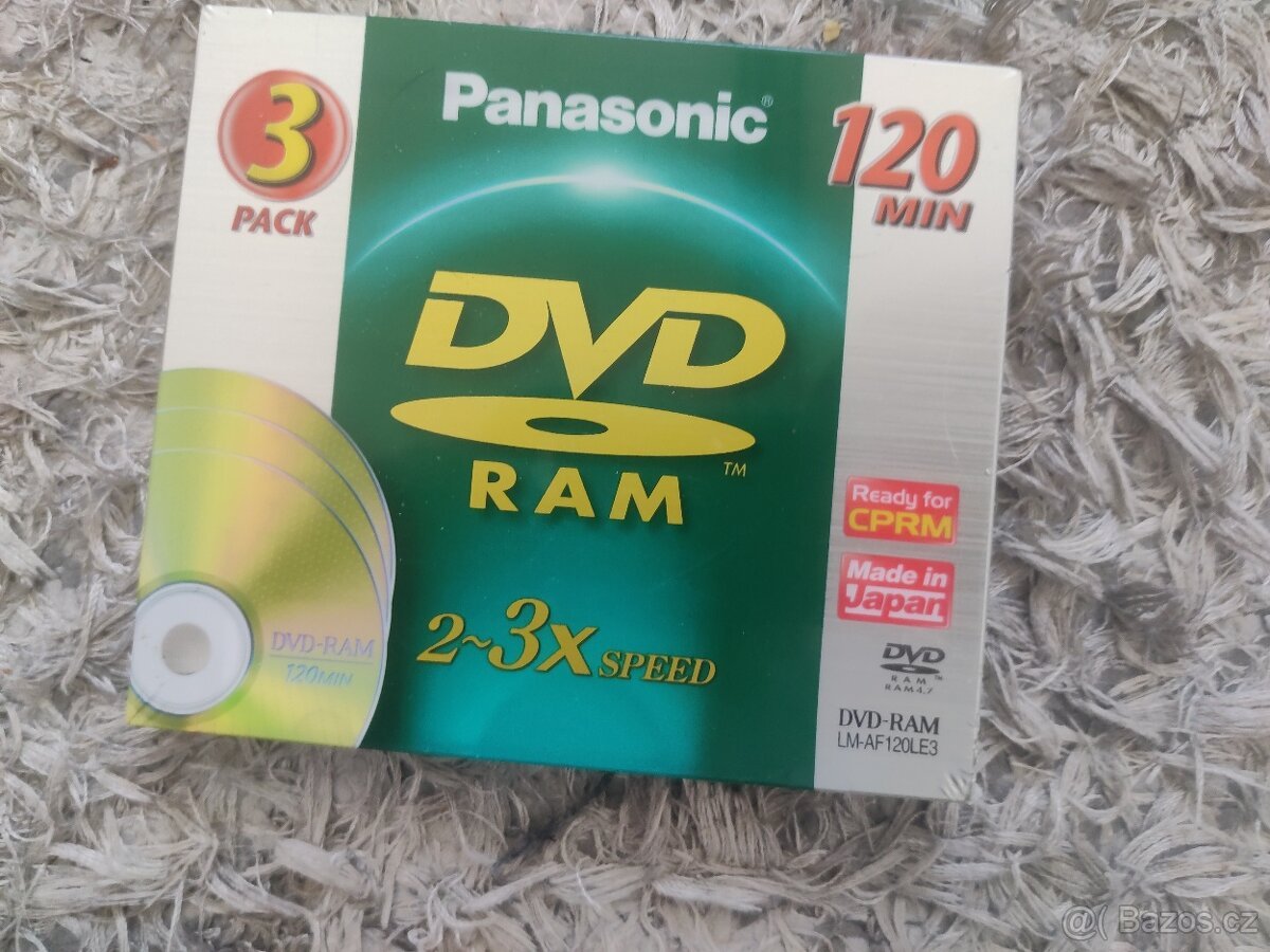 DVD RAM nerozbalený 3 pack Panasonic