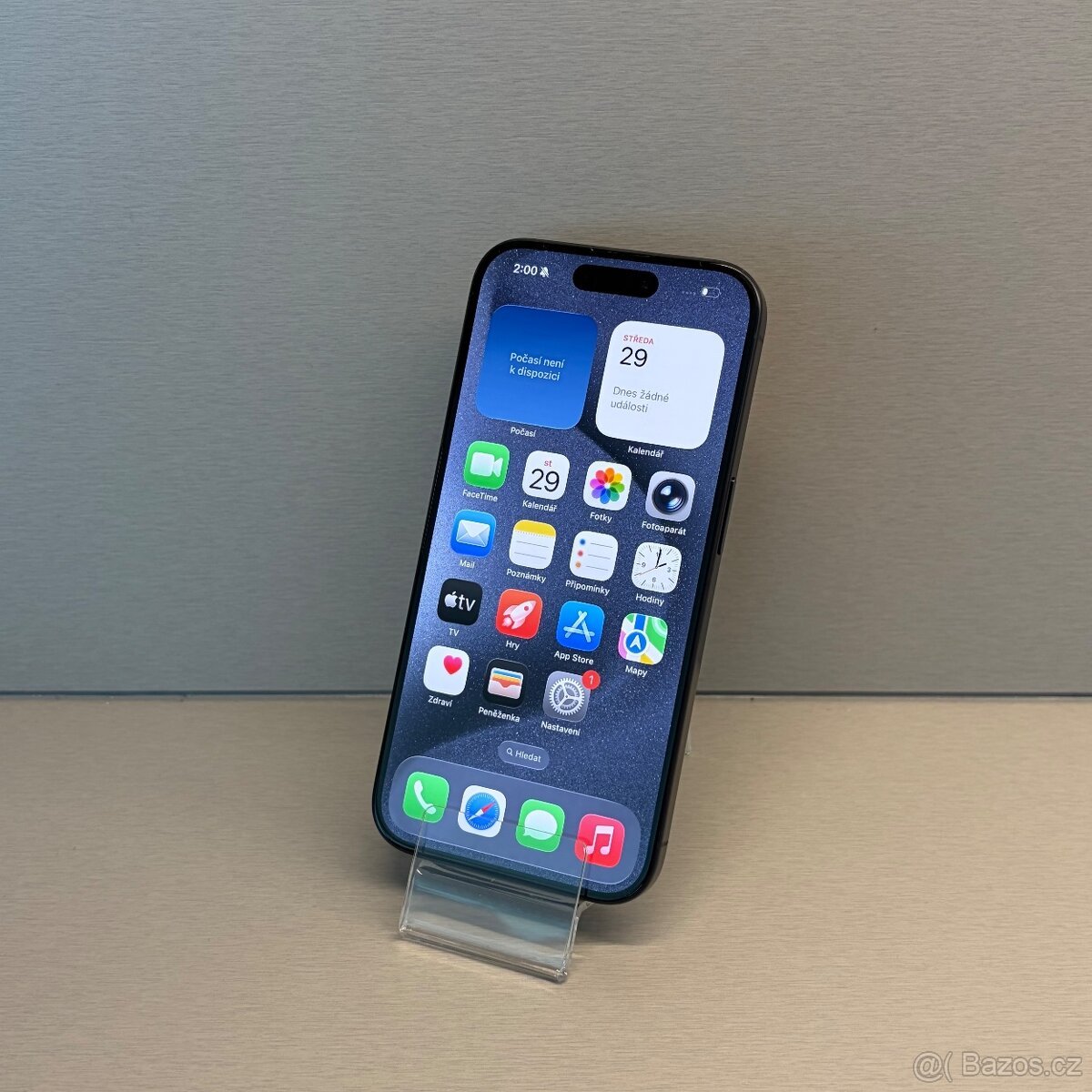 APPLE IPHONE 15 PRO 128GB MODRÝ TITAN, ZÁRUKA, 100% BATERIE