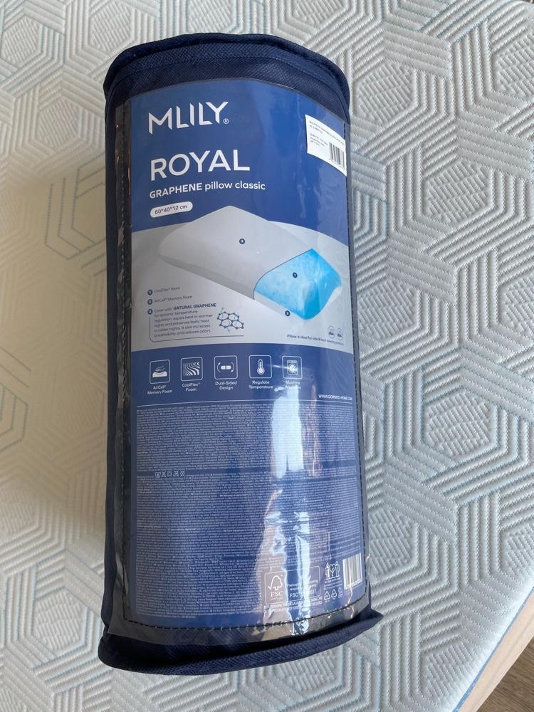 Nový polštář z paměťové pěny MLILY Royal Graphene Classic