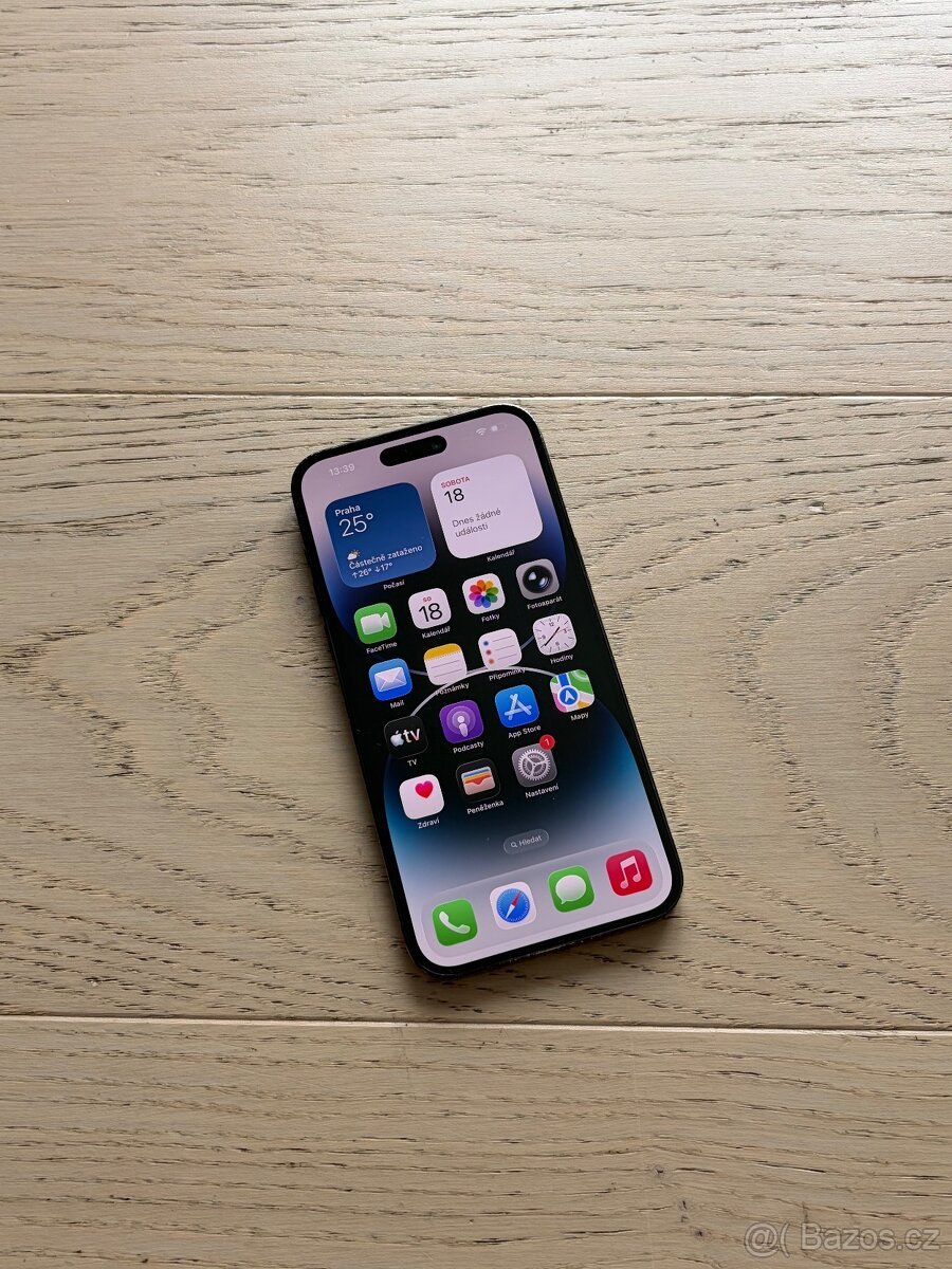 APPLE IPHONE 14 PRO MAX 128GB ČERNÝ,BATERIE 100%,ZÁRUKA