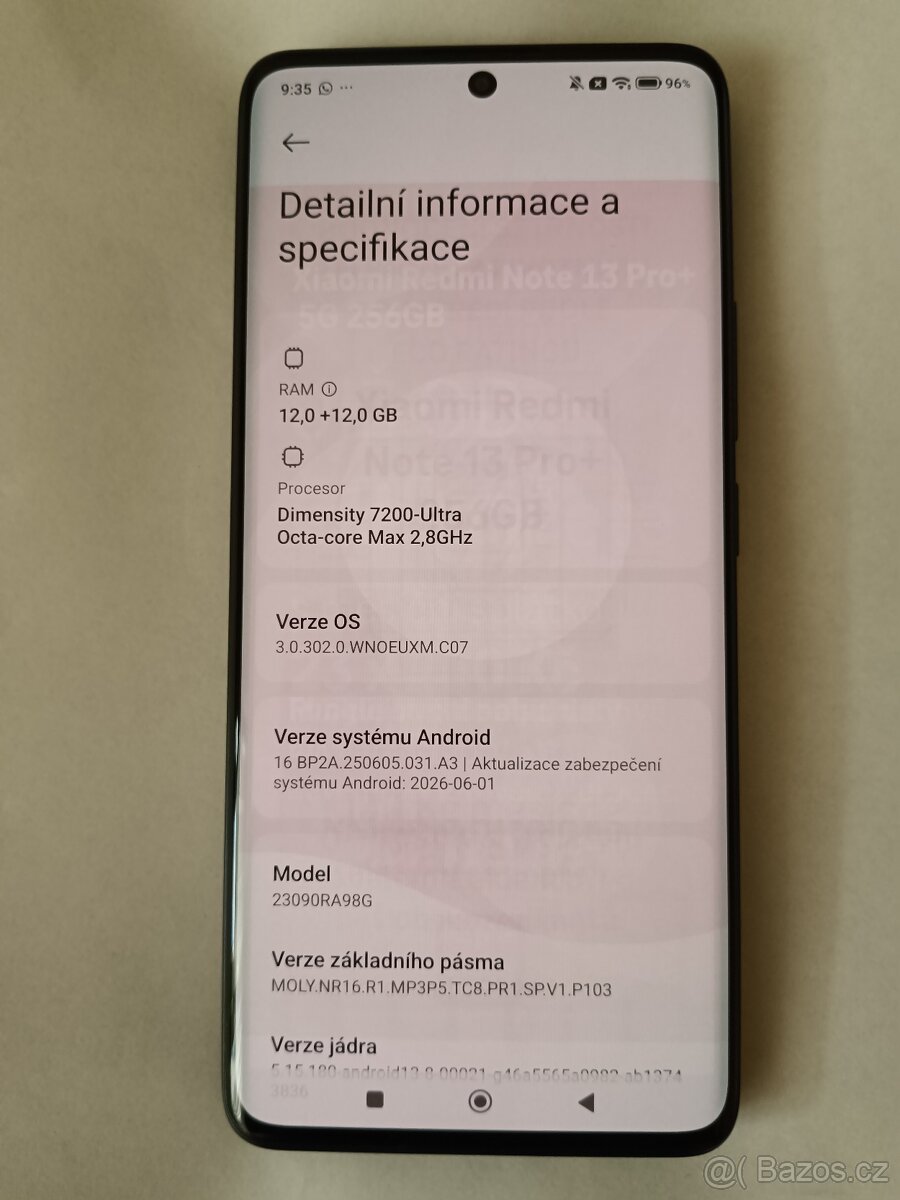 Redmi Note 13 Pro Plus 5g, 12/512, cerny