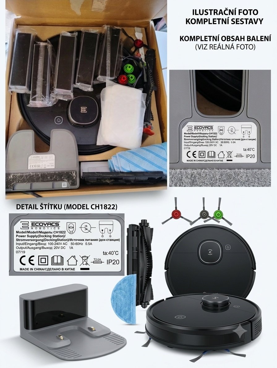 Robotický vysavač ECOVACS Deebot s bohatým příslušenstvím