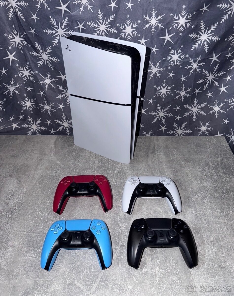 Playstation 5 slim 1TB verze digital +ovladače