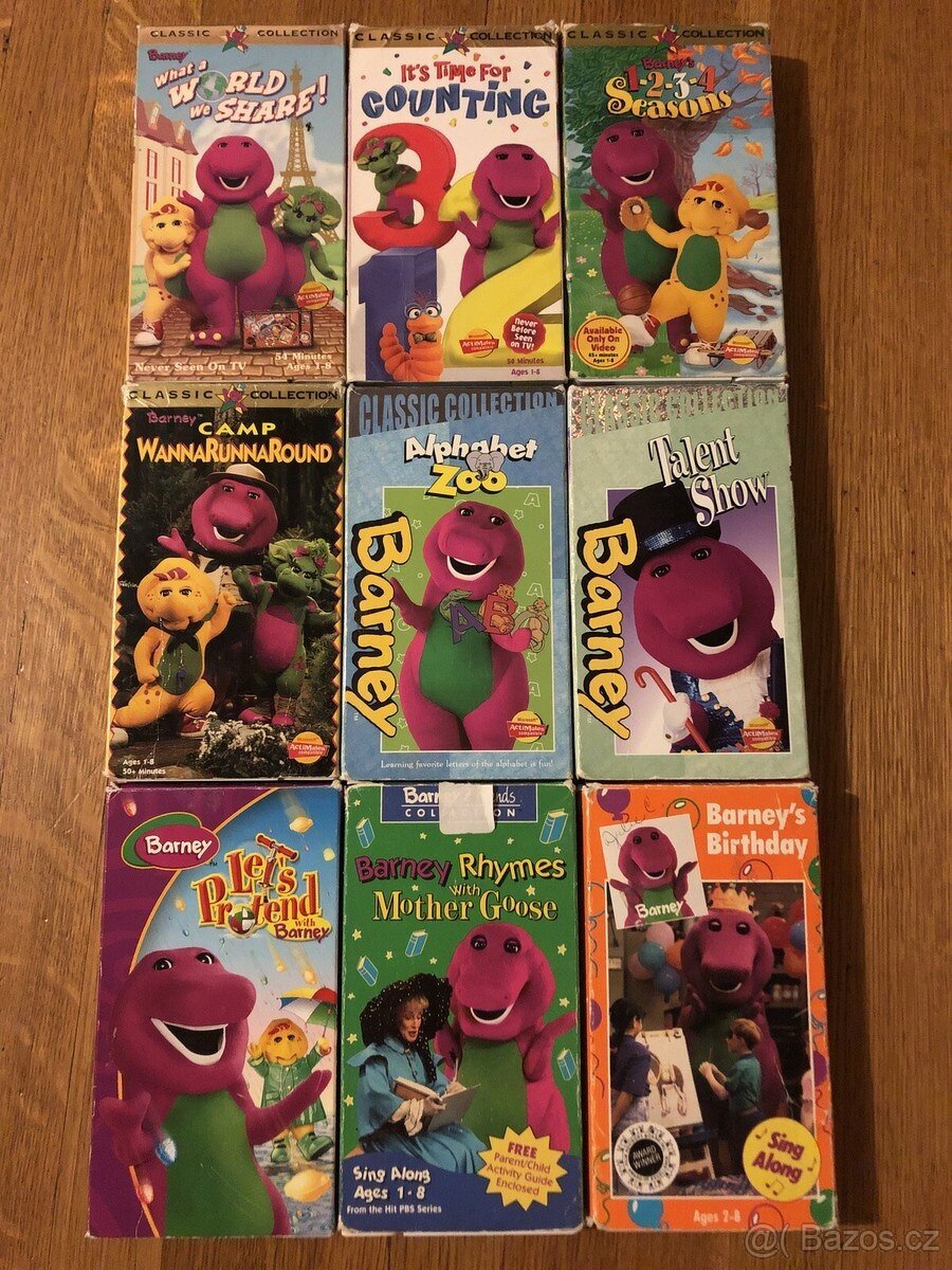 Videokazety Barney & friends - poptávka