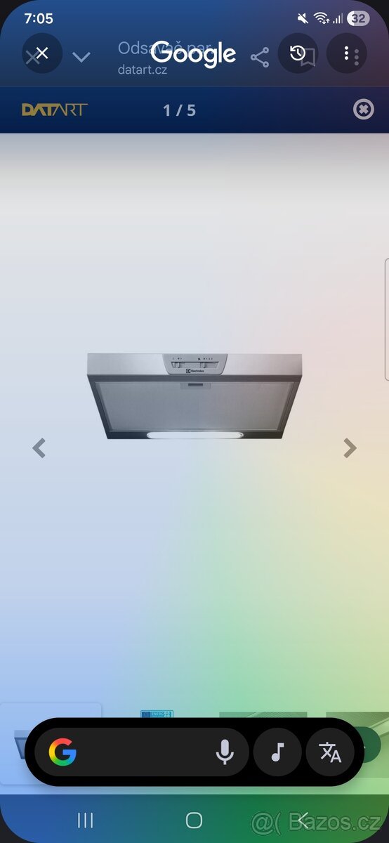Odsavač par Electrolux
