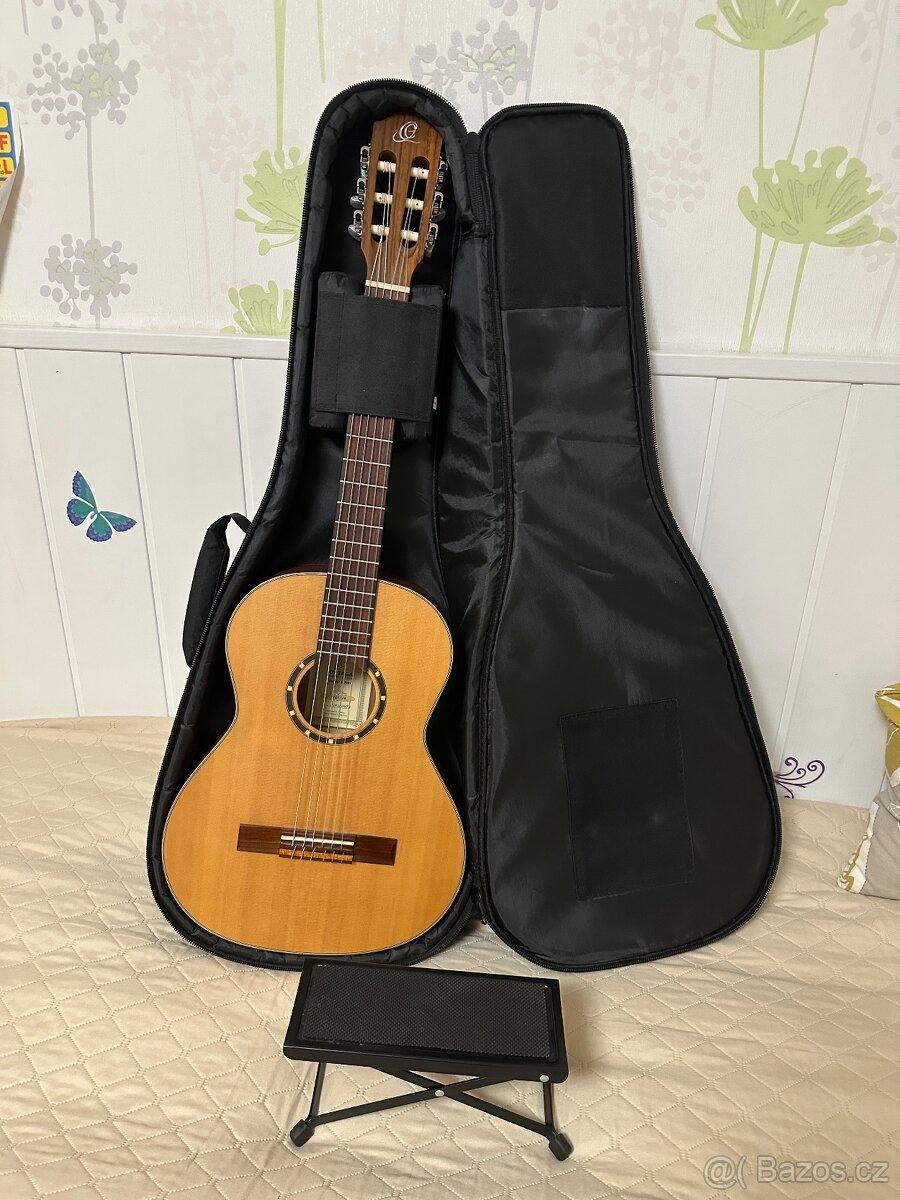 Klasická kytara Ortega R121 3/4 + obal + podnožka