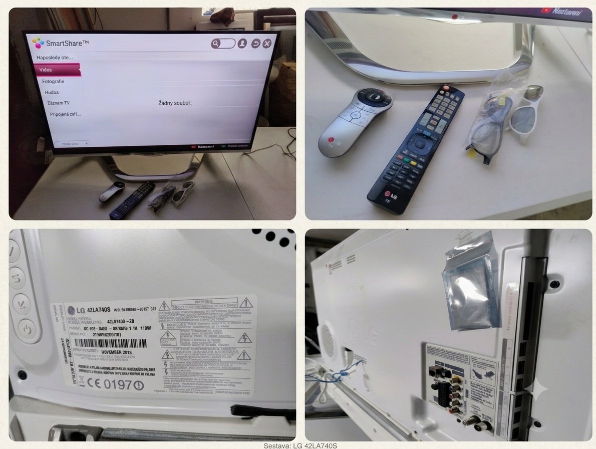 Smart 3D TV LG 42LA740S (107 cm) + bohaté příslušenství