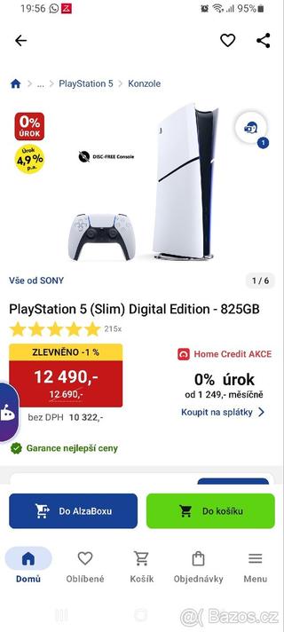 PS 5 SLIM 825gb a VR 2 - skoro nepoužité, 1,5 roku záruka