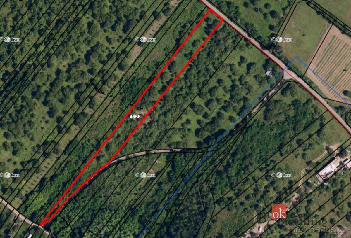Prodej, pozemky/zahrada, 4535 m2, Stráně, Dolní Kounice, Brn