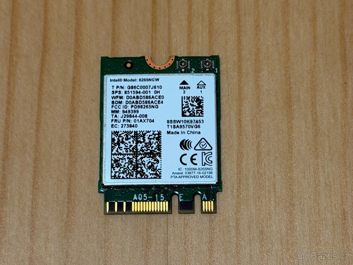 WiFi karta Intel Dual Band Wireless-AC 8265