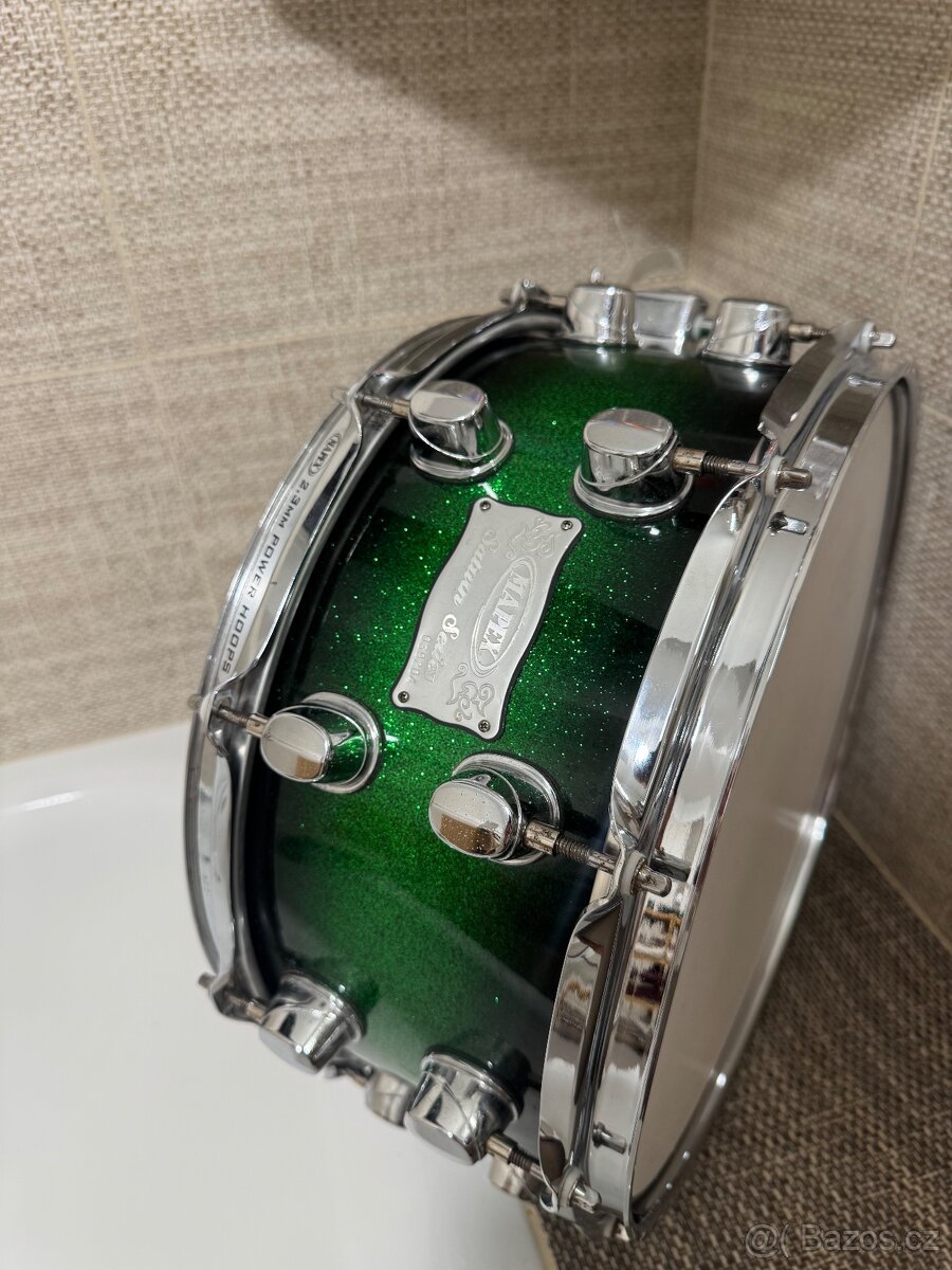 MAPEX SATURN III GREEN APPLE BURST 14x6,5 WALNUT/MAPLE