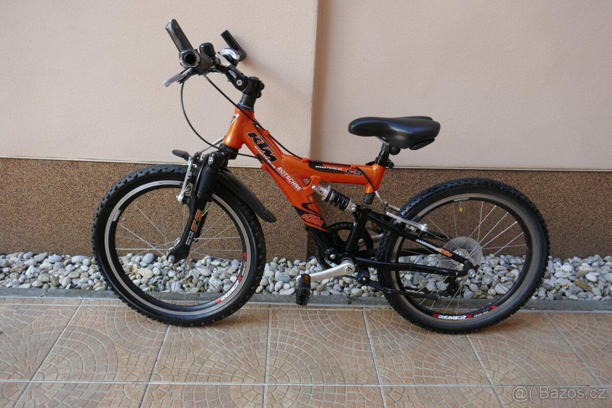 KTM Speed FS 20 celoodpružené dětské horské kolo 20"